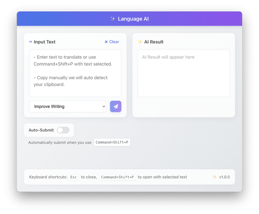 Language AI on Mac